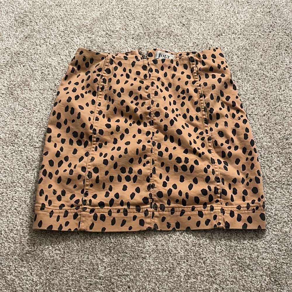Jolt leopard mini skirt